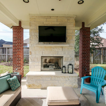 Patio Cover with Fireplace