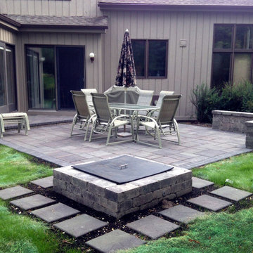Patio, Fire Pit, and Deck in Woodridge, IL