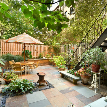 Patio, Historic Townhouse, Brooklyn, New York