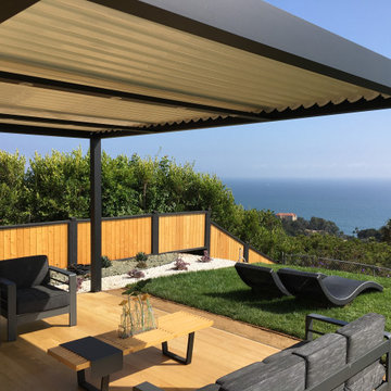 Patio: Louvered Roof with Ocean-View - Pacific Palisades