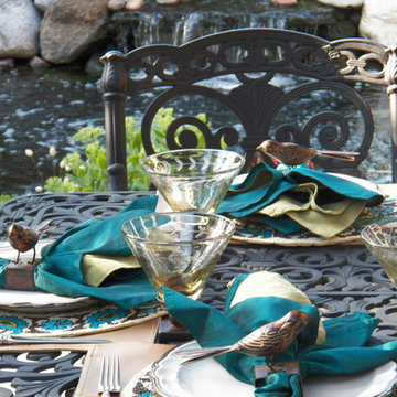 Patio Table set for a barbeque