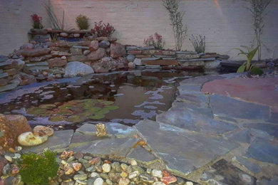 Patio with Pond and Waterfall
