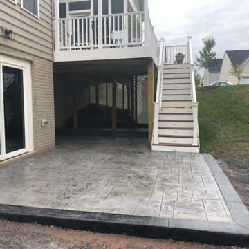 Patio with steps