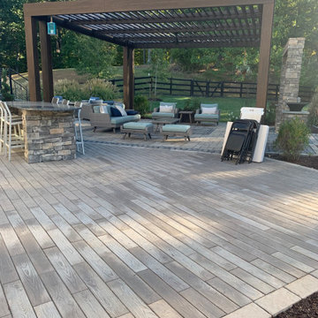Patio with Water feature, Techo bloc and Trex producs