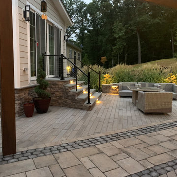 Patio with Water feature, Techo bloc and Trex producs