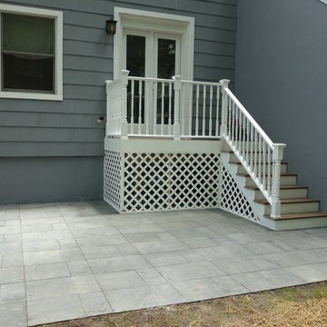 Paver Patio, Bluestone Walkway, Exterior Home Painting, Steps