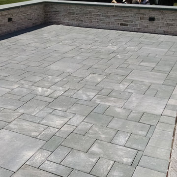 Paver Patio, Walk, Steps, and Sitting Wall Installation