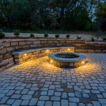 Paver Patio with Fire pit