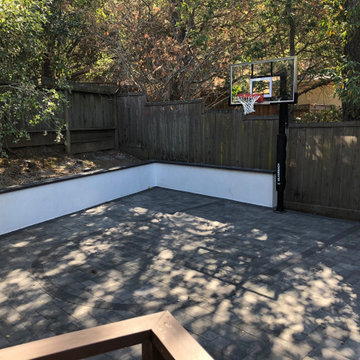 Pavers patio and basketball court
