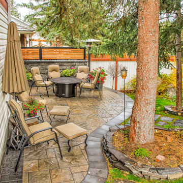 Paving Stone Patio with Rundle Stone Walkway