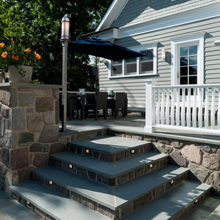 Réalisation d'une terrasse victorienne avec aucune couverture.