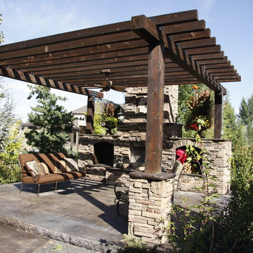 Pergola and Fire place