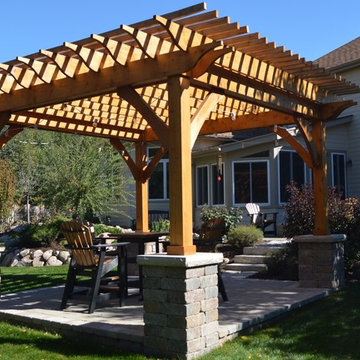 Brick Columns Pavilion Pergola - Photos & Ideas | Houzz