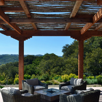Inspiration for a contemporary patio remodel in San Francisco with a pergola