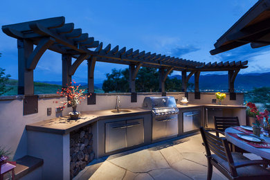 Cette image montre une terrasse traditionnelle.