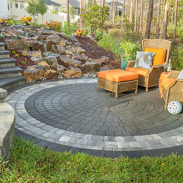 Pondless Waterfall/Paver Patio & Staircase combo