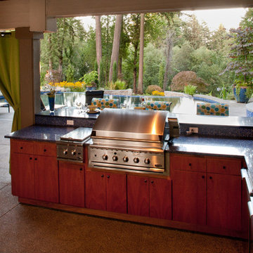 Pool and outdoor kitchen