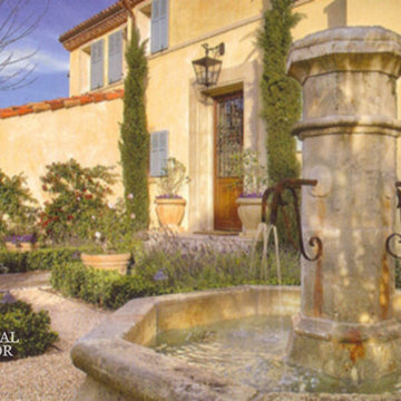 Pool Fountains out of Antique Limestone-Tuscan, French, Mediterranean Styles
