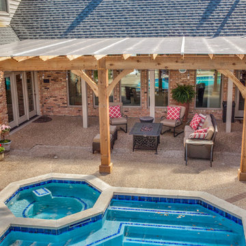 Poolside Pergola with Polygal Cover
