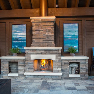 Arts and crafts patio photo in Salt Lake City