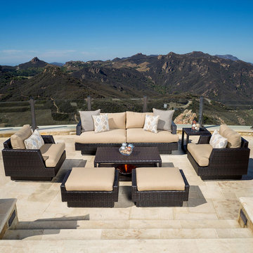 Portofino™ Comfort 7pc Deep Seating Set With Furniture Covers - Heather Beige