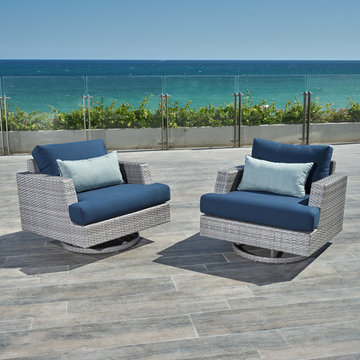 Portofino™ Comfort Motion Club Chairs - Laguna Blue