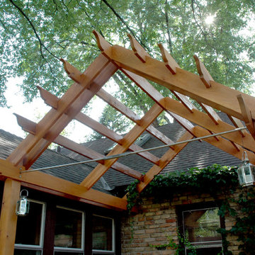 Private Outdoor Living with a Pergola and Lattice on a Cedar Deck