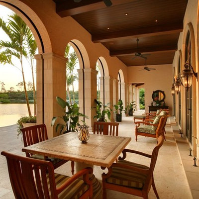 Patio - mediterranean patio idea in Miami