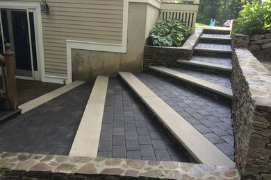 Inspiration for a medium sized classic side patio in Boston with concrete paving and no cover.