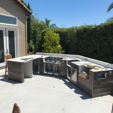 Building an Outdoor Kitchen Island in Carmel Valley