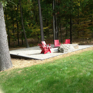 Raised patio and fire pit in Craryreville, NY