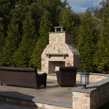 Raised Patio with Fireplace (detail)