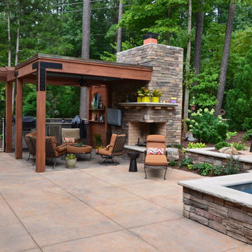 Raleigh outdoor living by the pool