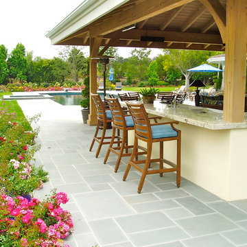 Rancho Santa Fe, Pool, Bluestone, Estate Driveway, Pool house
