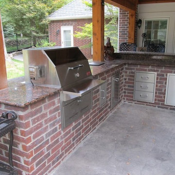 Red Brick Outdoor Kitchen