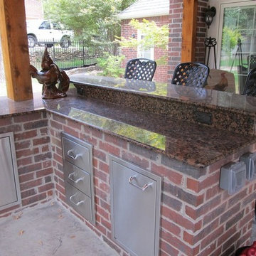 Red Brick Outdoor Kitchen