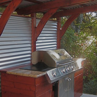 Mid-sized eclectic backyard patio photo in San Francisco