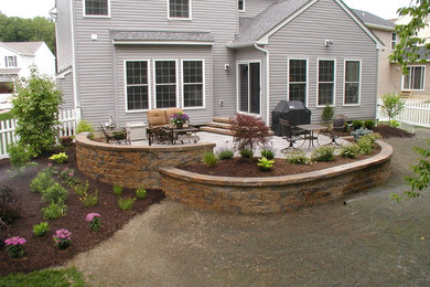 Mid-sized elegant backyard concrete paver patio photo in Cleveland with no cover