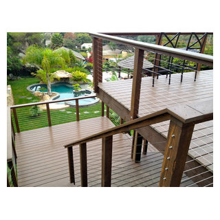 Residential Stairway Cable Rail - Modern - Patio - San Diego - by San Diego  Cable Railings