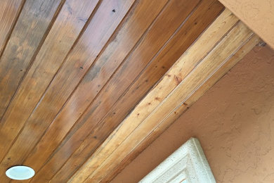 Restore Weathered wood before and during