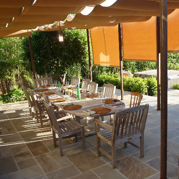 Retractable Sun Shades at Covered Terrace