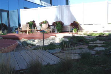 Imagen de patio actual sin cubierta con entablado