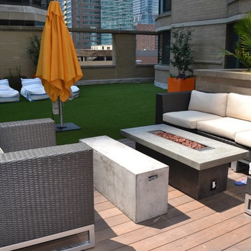 Rooftop lounge with Fire Table