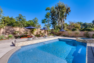 Example of a transitional pool design in Orange County
