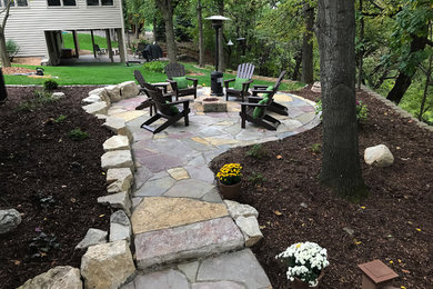 Example of a mountain style patio design in Minneapolis