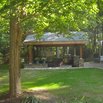 Rustic Eaton Cedar Pavilion Patio