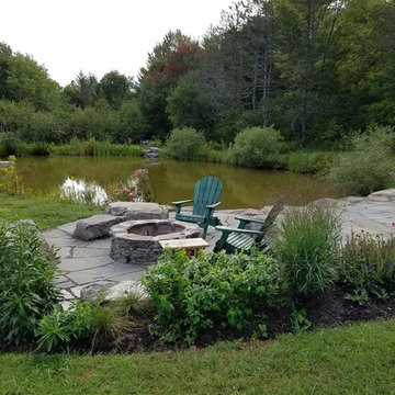 Rustic Getaway Patio and Pond
