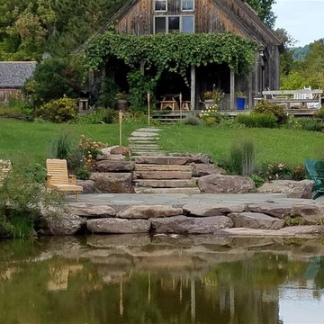 Rustic Getaway Patio and Pond