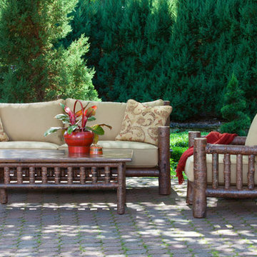 Rustic Sofa 1280, Rustic Club Chair 1276, Rustic Table 3466 - La Lune Collection
