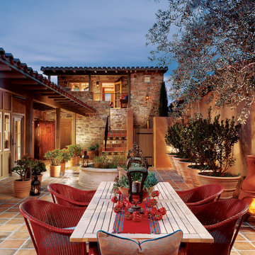 Rustic Stone Patio Straight Out of Tuscany